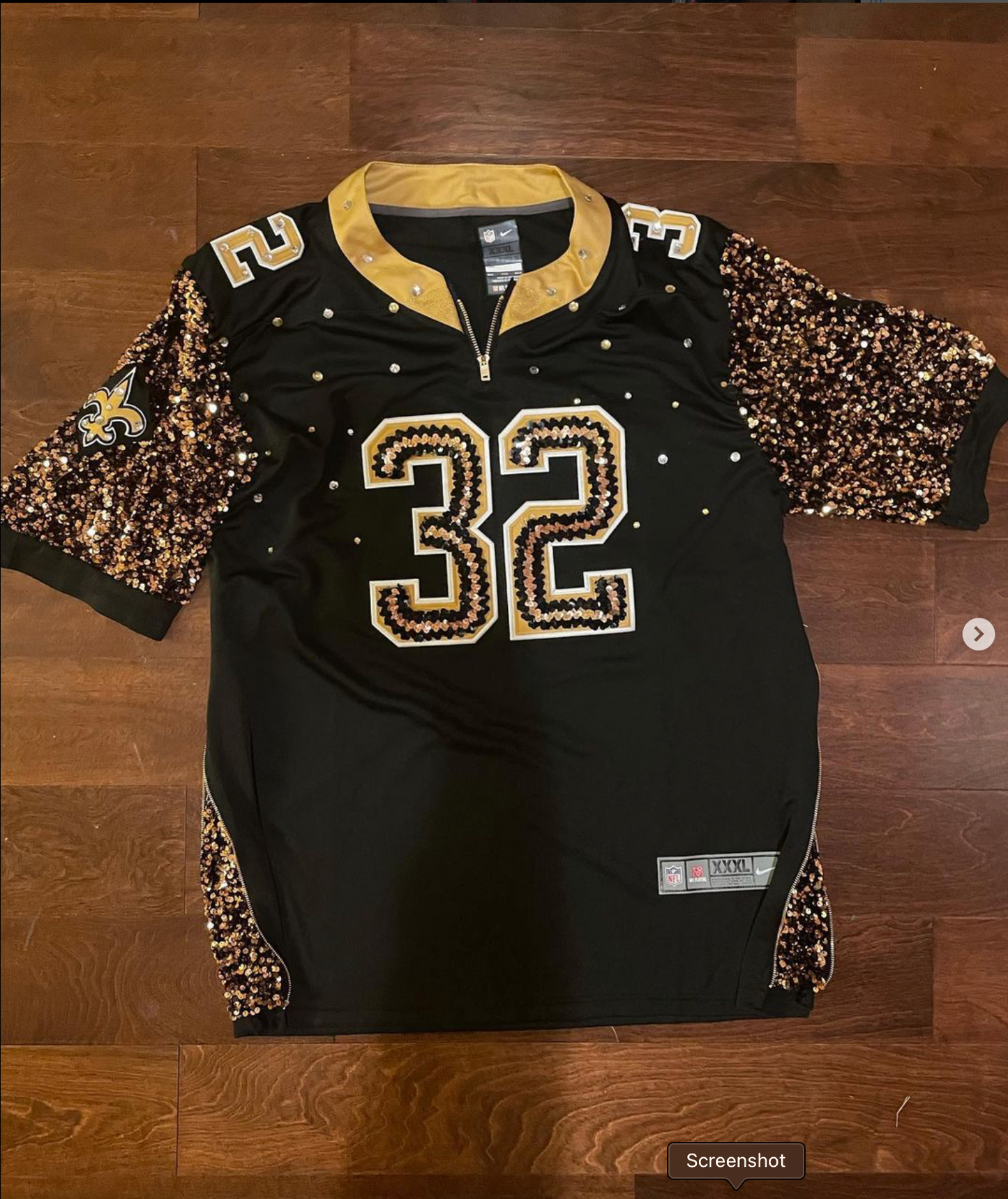 Women's Saints Jersey - Glitter Sleeve